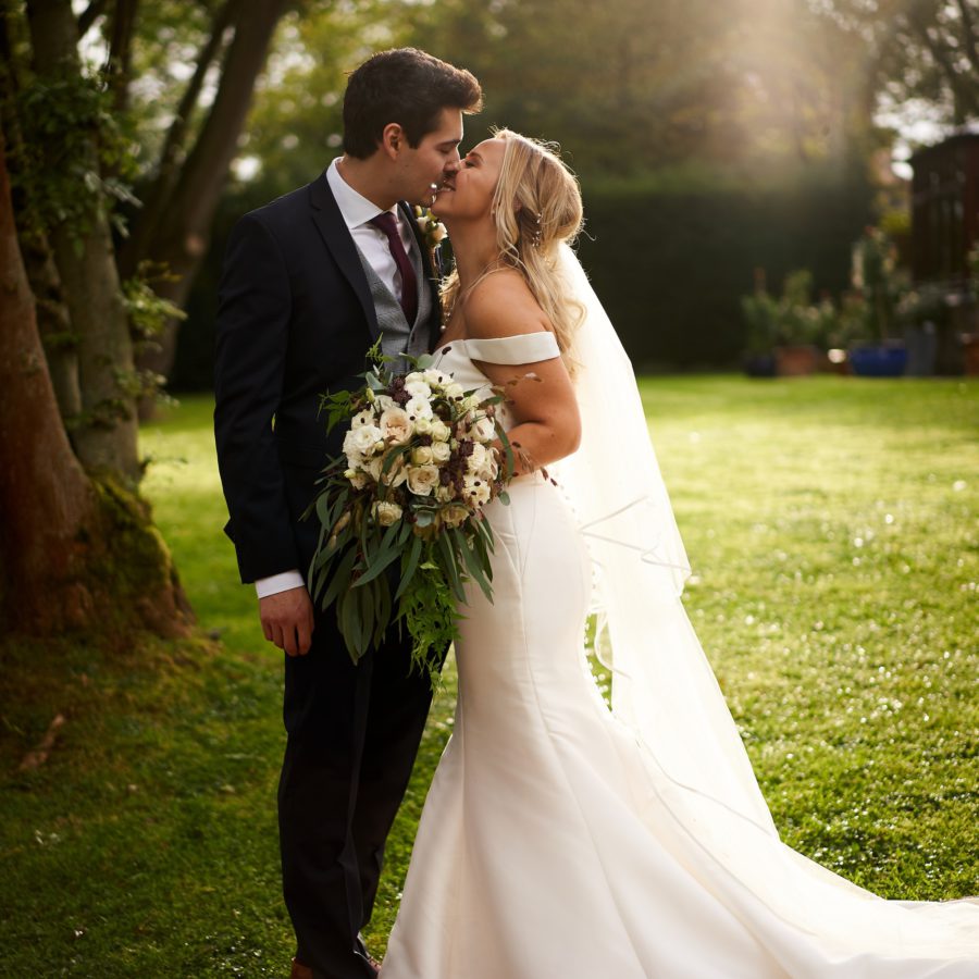 White trailing wild bridal bouquet