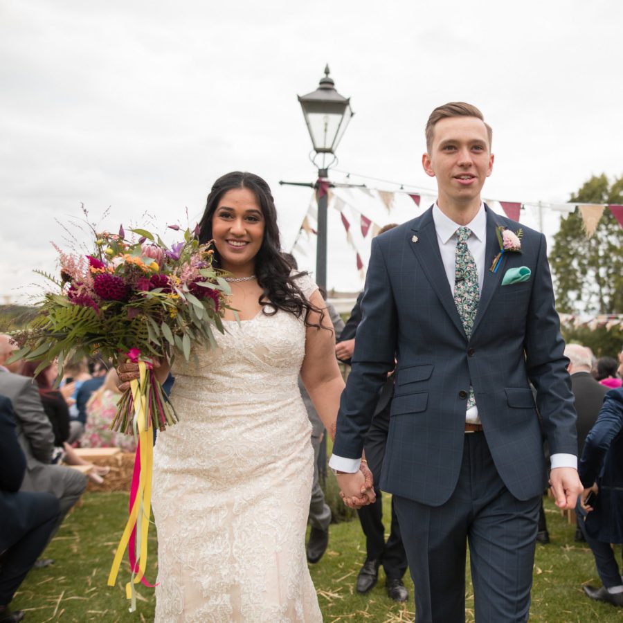 Wild colourful festival theme bridal bouquet