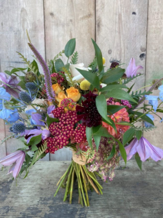 Multi coloured bridal bouquet