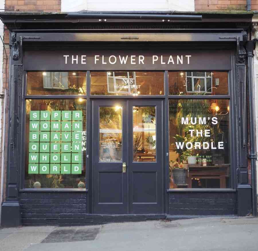 Mothers day florist window display typography wordle theme 2022 the flower plant