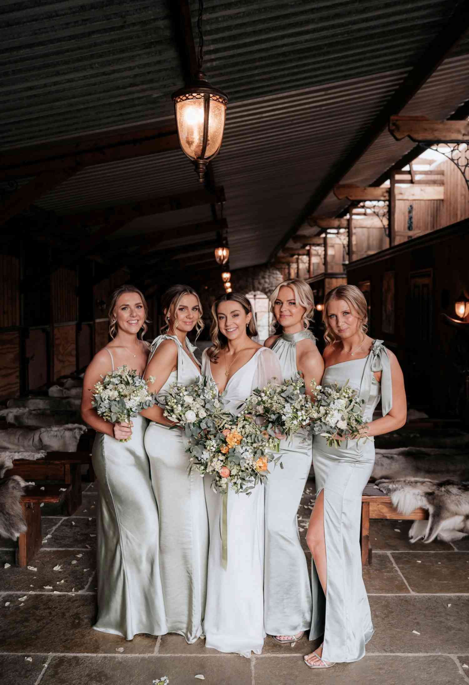 Bride and bridesmaid flowers