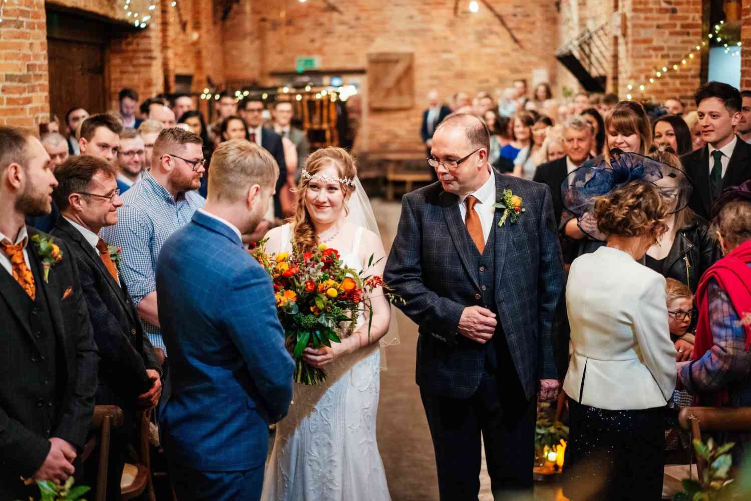 Bright Orange Bridal Bouquet
