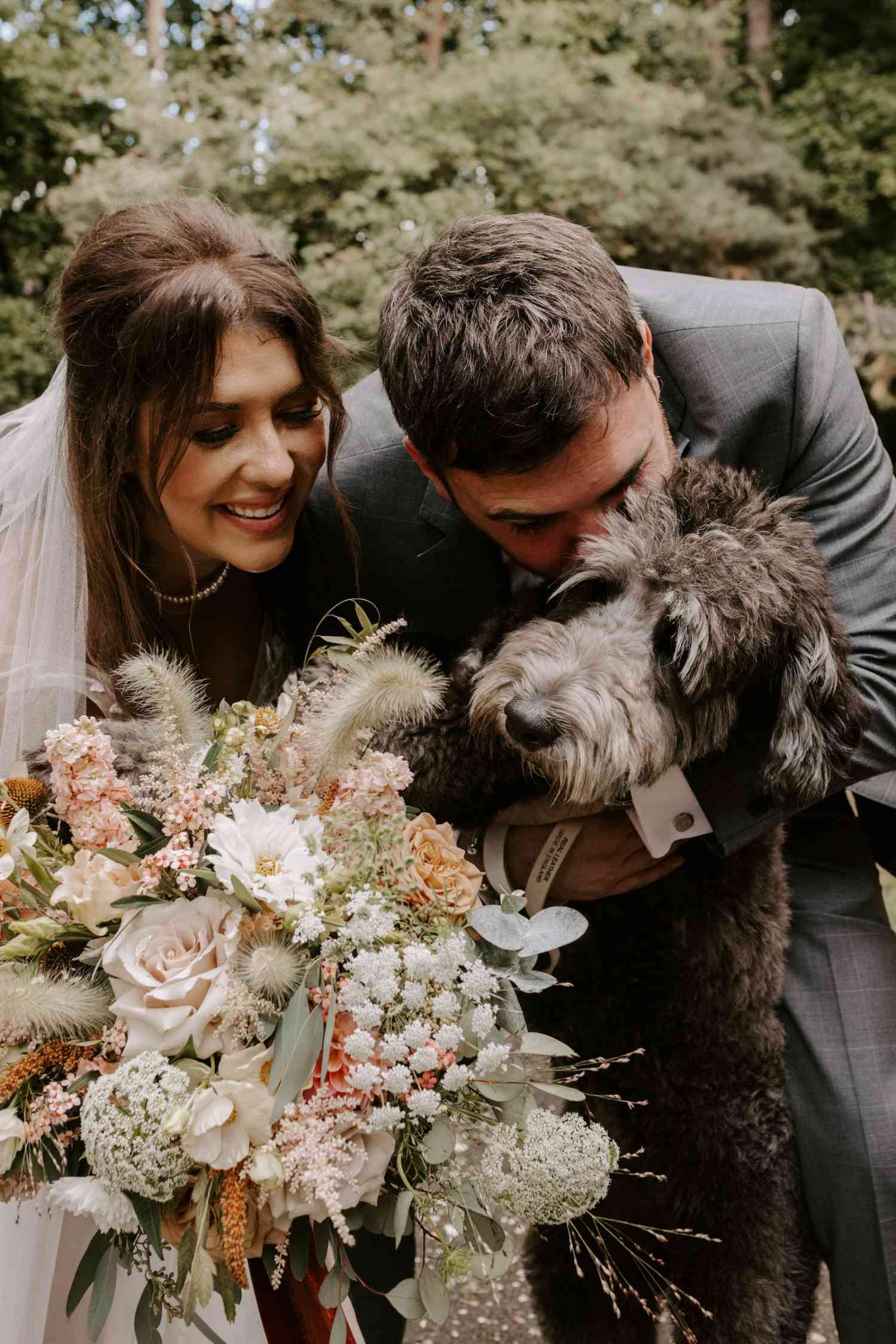 Pastel Wedding Dog Pics