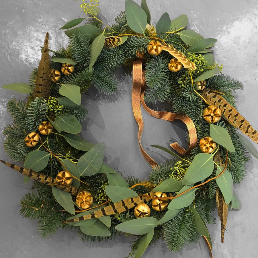 Feathery Christmas Wreath
