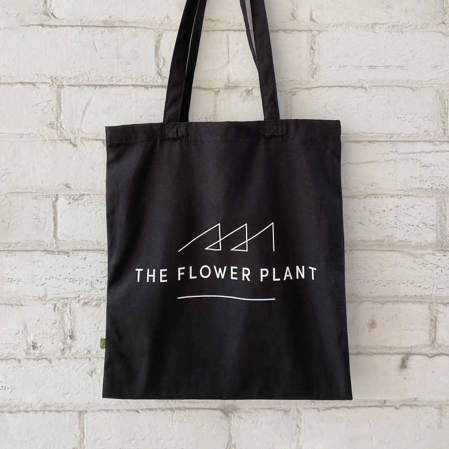The Flower Plant Tote Bag Black
