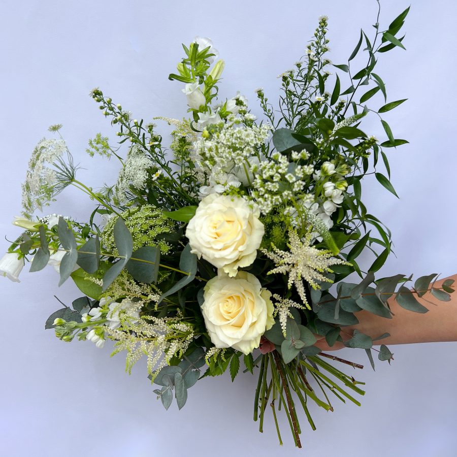 Eden white and green flower bouquet