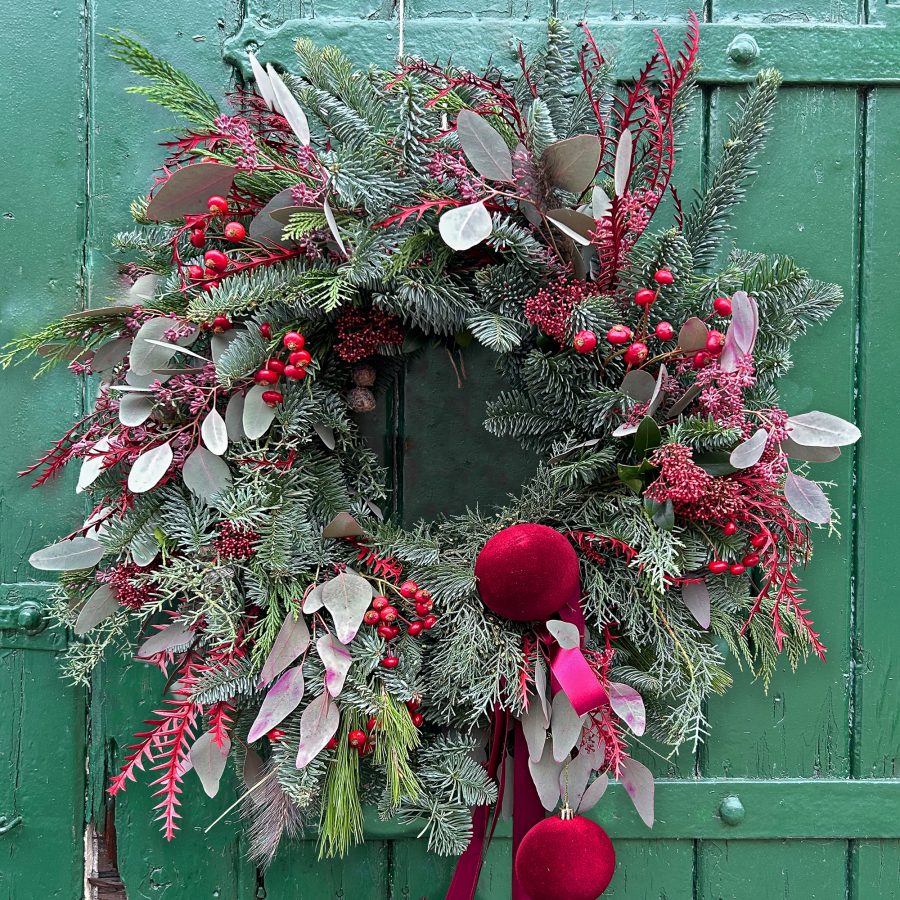 Mulberry christmas wreath