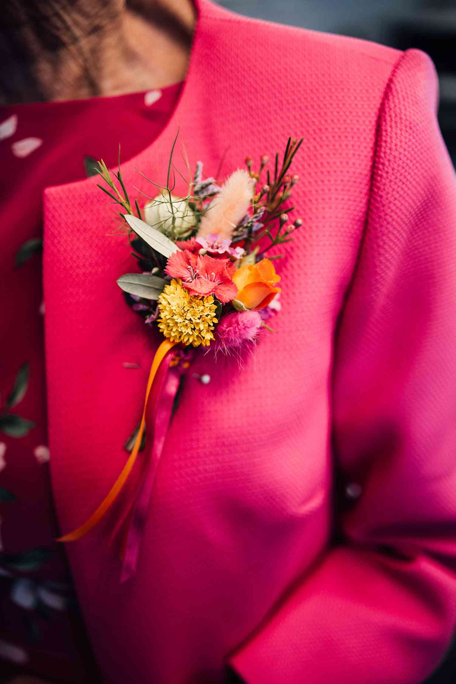 Bright Coloured Buttonhole