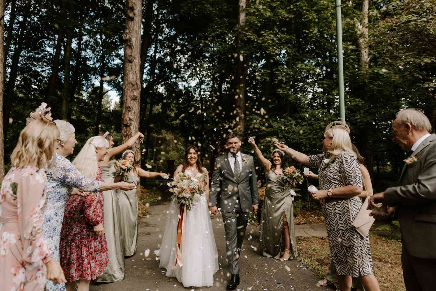 Pastel Wedding Bride and Groom