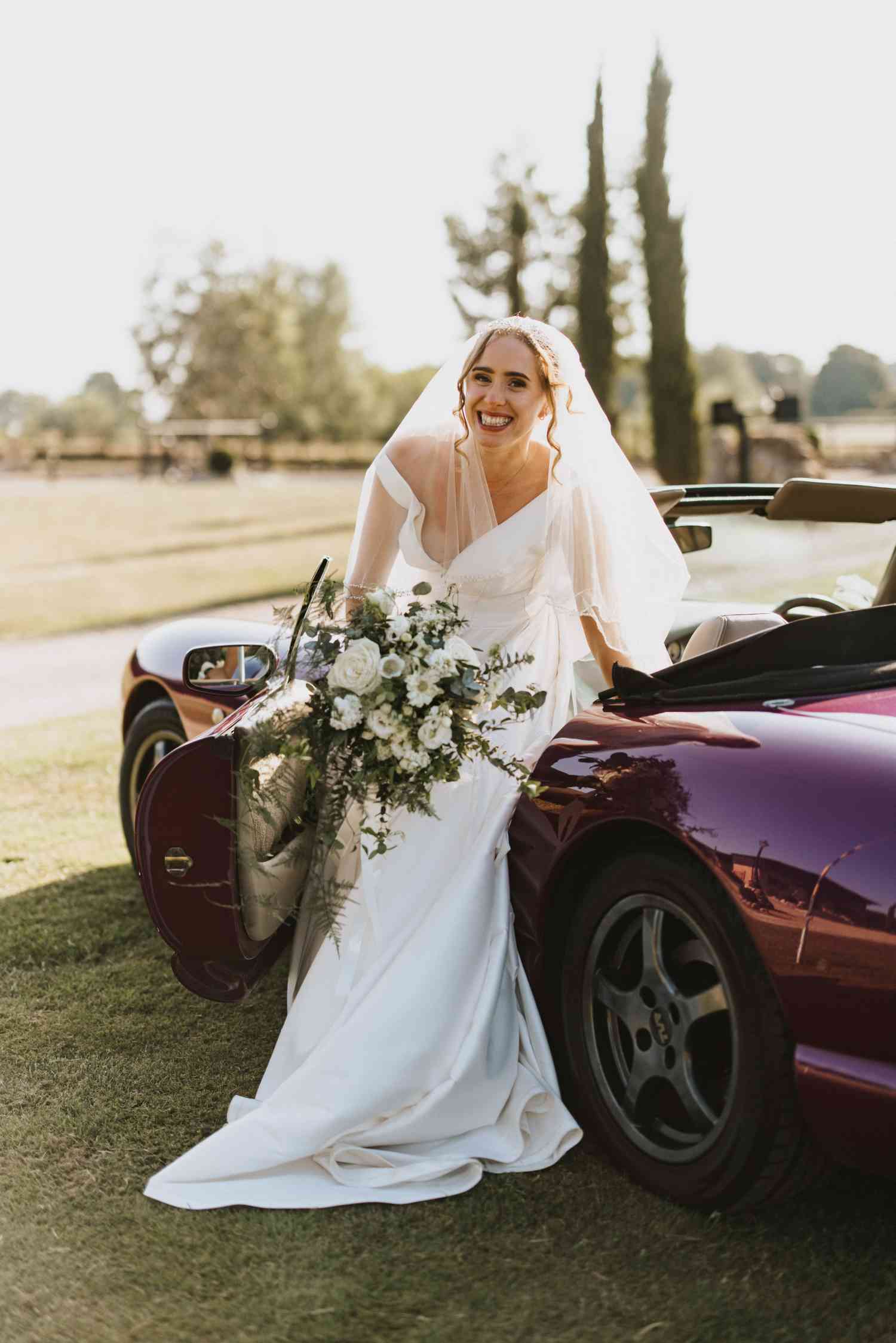 Imogen Tom Bridal Bouquet Natural Light Portrait