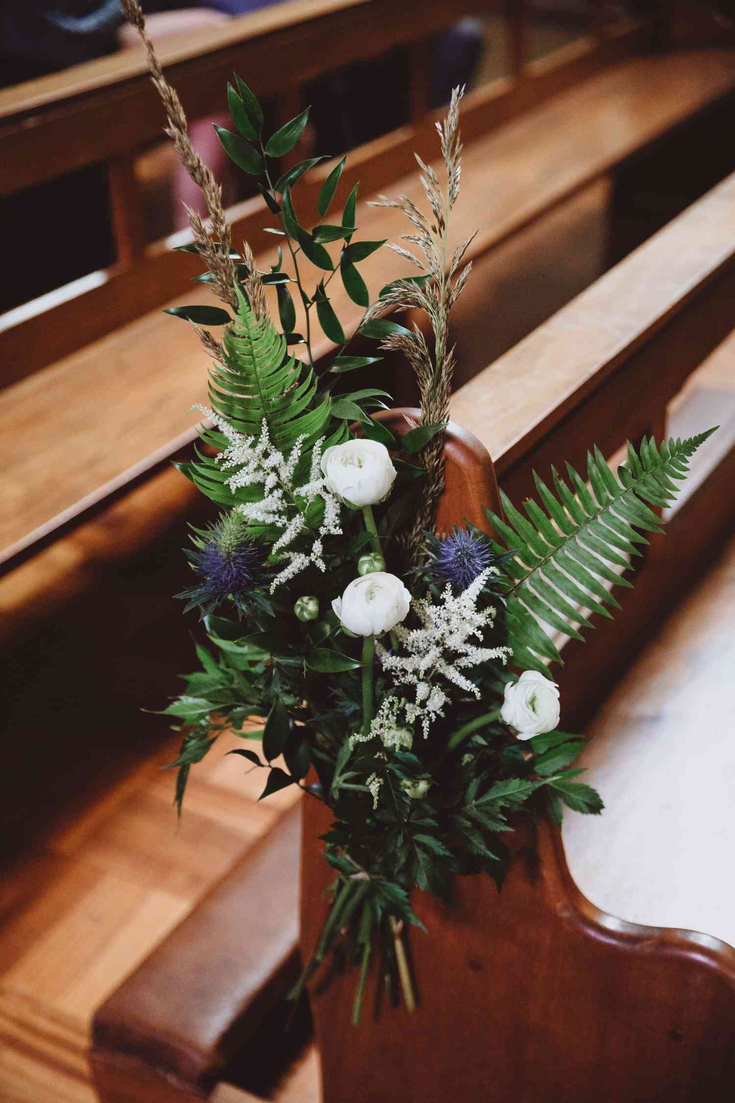 Aisle Decoration Featuring Ranunculus