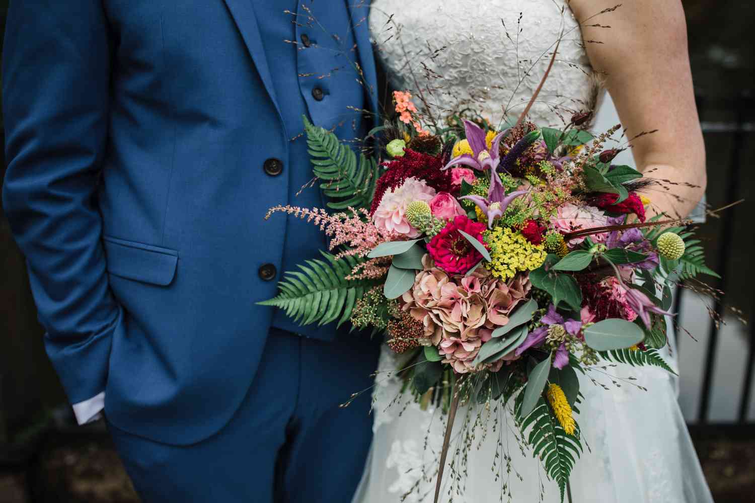 Bridal Bouquet Bursting With Colour