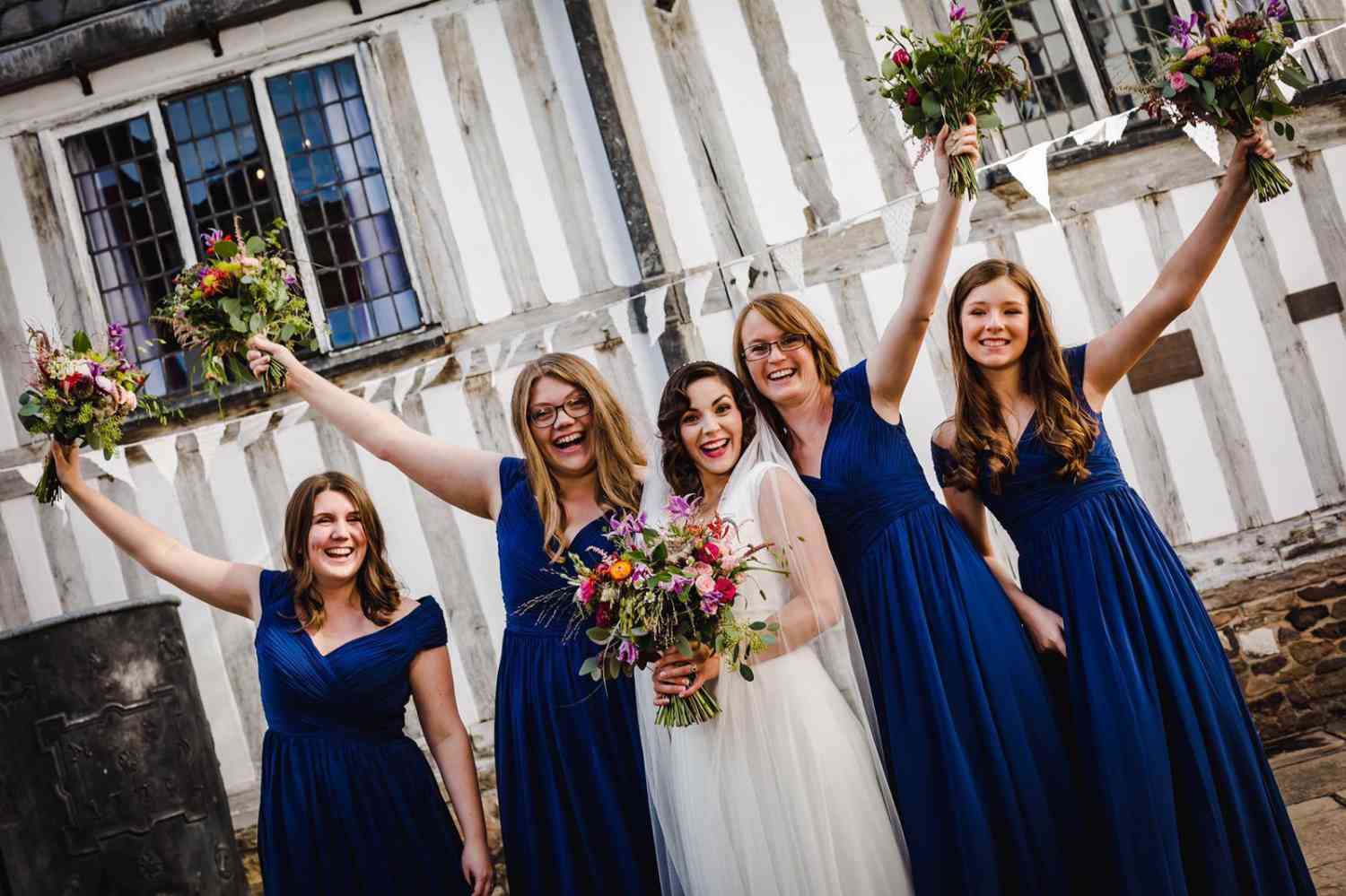 Vibrant Bridesmaids Bouquets