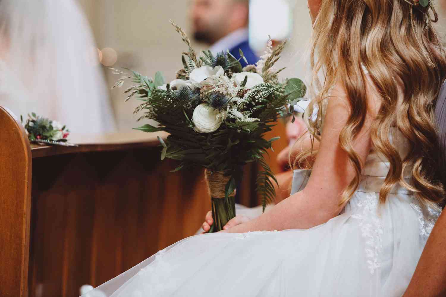 White Bridesmaids Bouquet